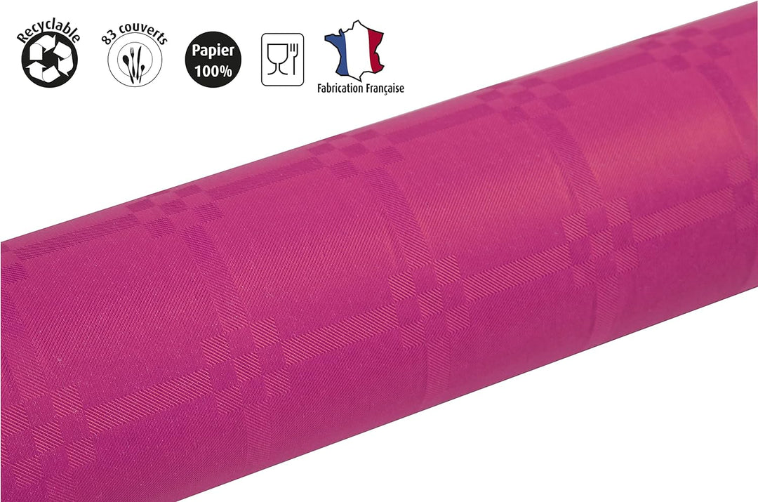 Pronappe Tischdecke R482588I Einweg-Tischdecke aus Damastpapier Länge 25m Breite 1,20m (pro Rolle) F