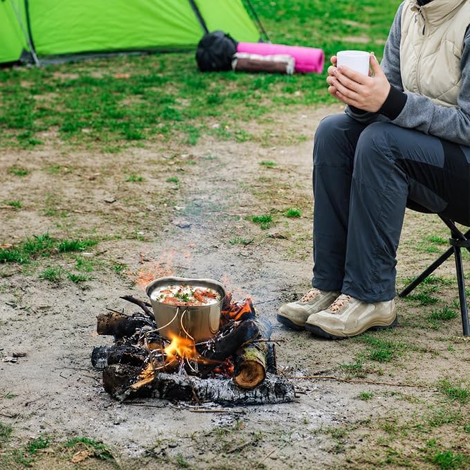IHONYI Feldflaschenbecher Tragbar Camping Wasserflasche Rostfreier Stahl Draussen Feldflasche Wasser