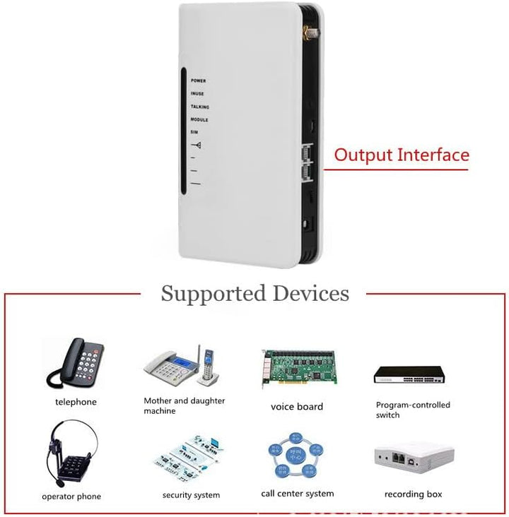 Tangxi GSM-Wireless-Access-Feststation, 24-Stunden-Wireless-to-Wired-Telefon-Alarmbox, GSM-Telefonbo