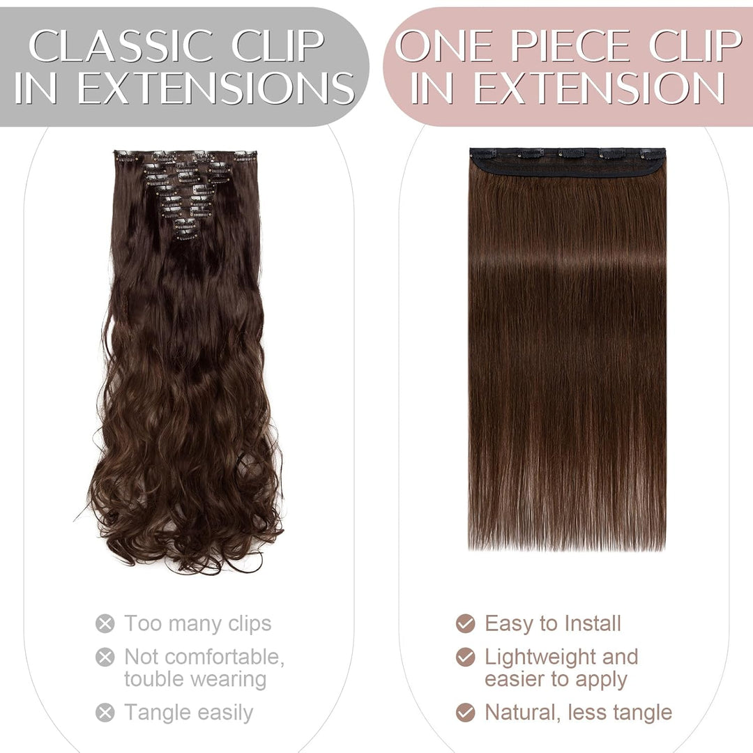 SEGO Clip in Haar Extensions Echthaar Haarverlängerungen ein Tresse 5 Clips Haarverdichtung Haarteil