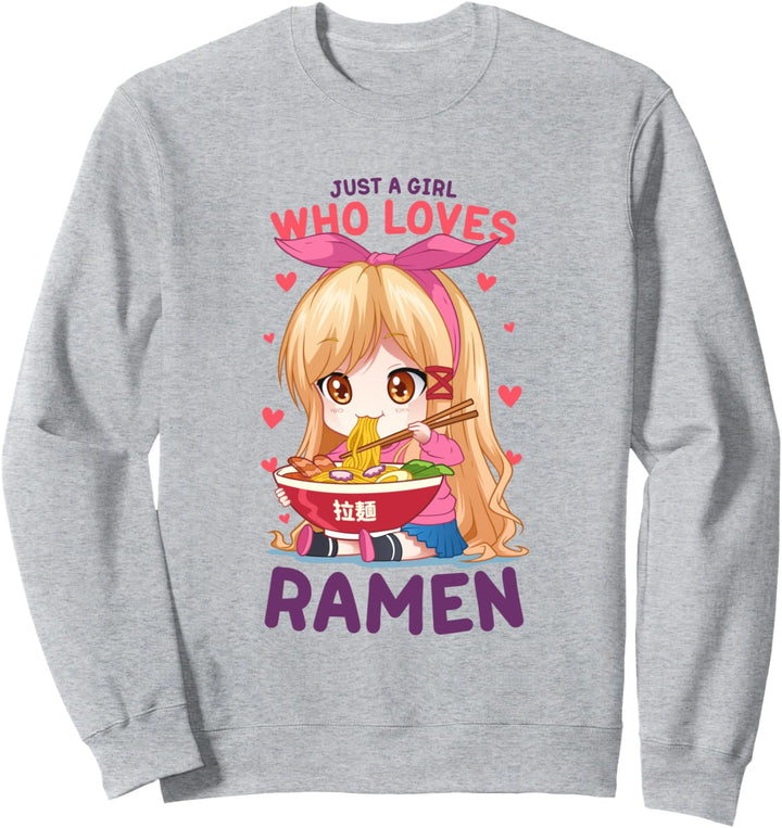 Kawaii Niedliches Anime Mädchen Otaku Japanische Ramen Sweatshirt