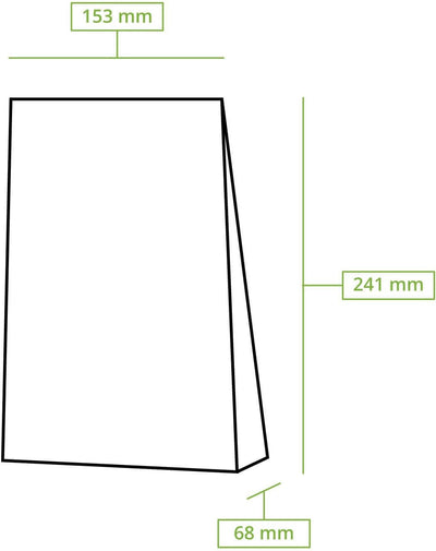Blockbodenbeutel Grösse L mit Fenster und Clipband biologisch abbaubar 400 Stk. I Papiertüten aus Kr