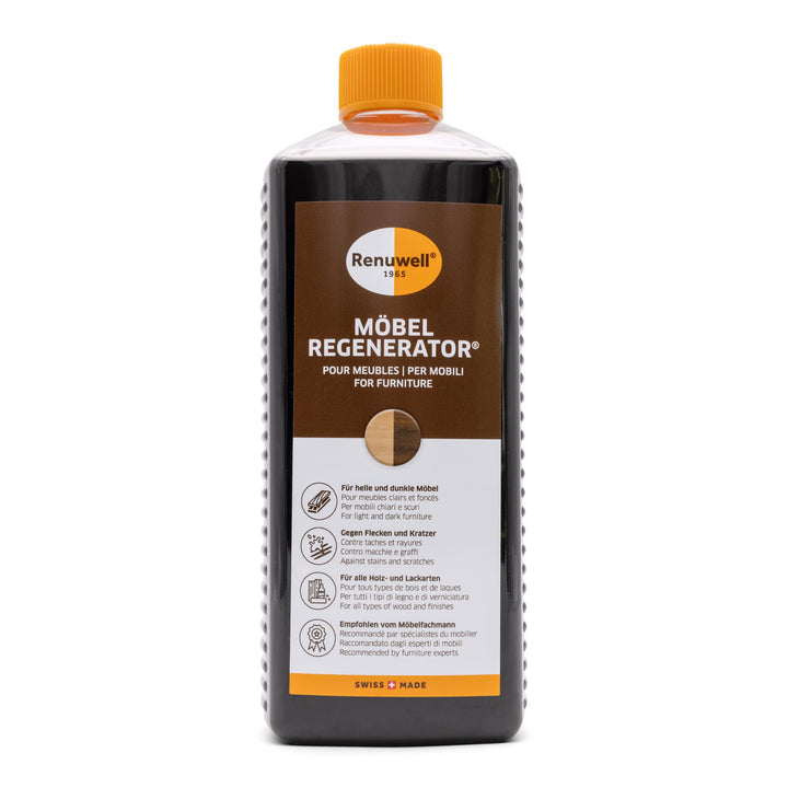 Renuwell Möbel Regenerator® Pflege Politur für helle/dunkle Möbel, 1 L 1 l (1er Pack), 1 l (1er Pack