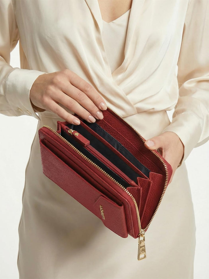Lazarotti Bologna XL Leder Damen-Geldbörse &amp; Handytasche (2-in-1) | 16 Kartenfächer | zum Umhängen m