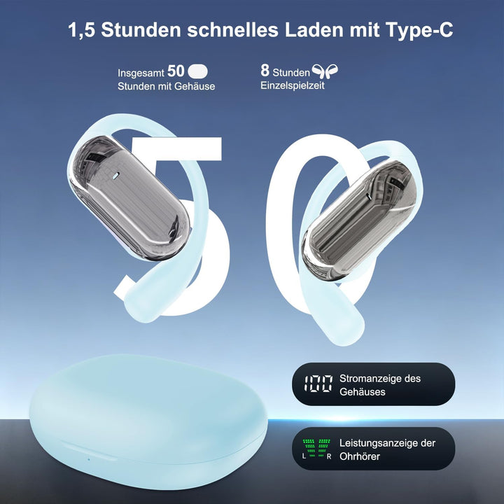 EUQQ KI Übersetzer Kopfhörer Echtzeit 198 Sprachen, 4-in-1 Bluetooth 6.1 Übersetzungskopfhörer 50 St