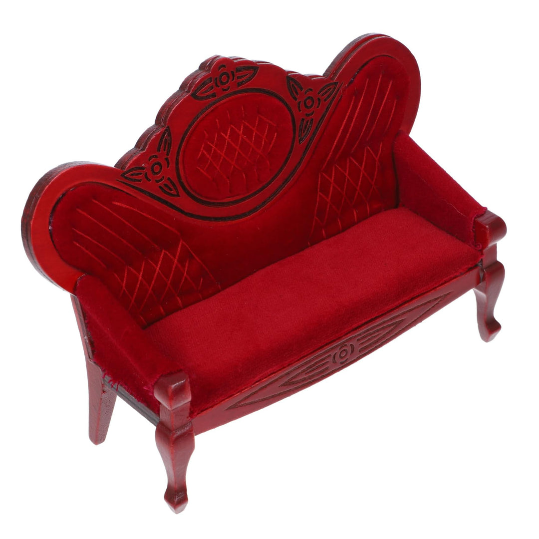 Supvox Puppenhausmöbel Miniatur gemacht Puppencouch Mini- realistisch für wohnzimmermöbel Vintage So