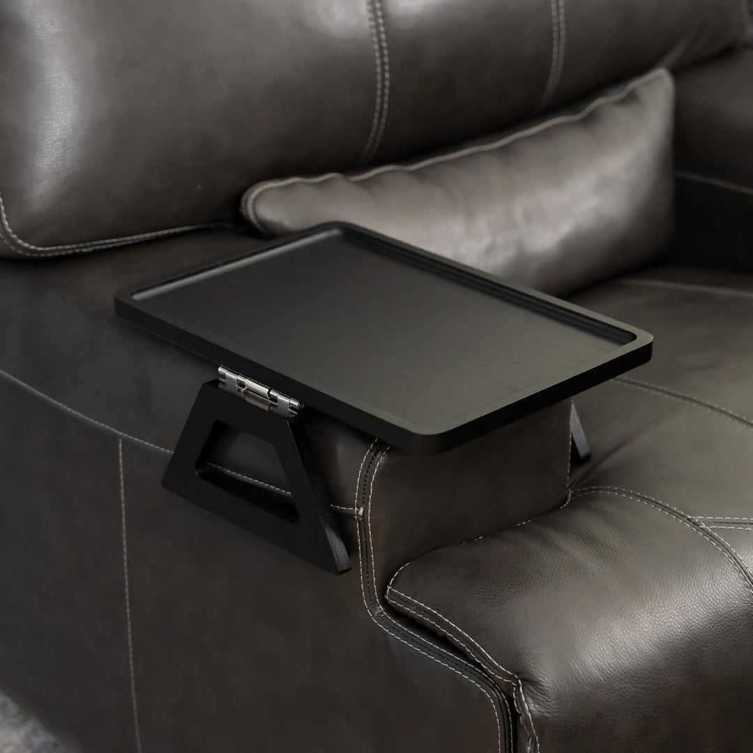 Shamrock Home Bambus-Tablett, Couch-Arm-Tisch, Clip-On-Tablett, Sofatisch für Sofas, Armlehnen für T