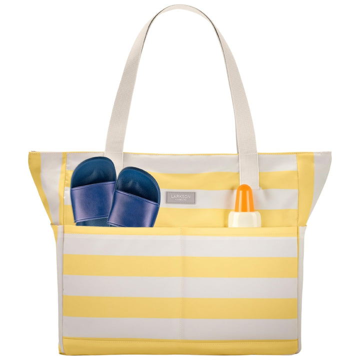 LARKSON Strandtasche Damen & Herren - Linn - Grosse Beach Bag für Strand, Schwimmbad, Pool - Tote Ba