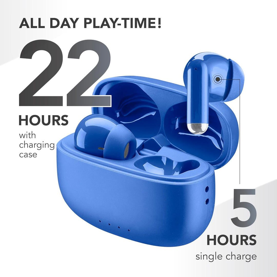 Music Sound Drift Bluetooth In-Ear-Kopfhörer kabellos mit kompaktem, farbenfrohem Case, Auto-Pairing