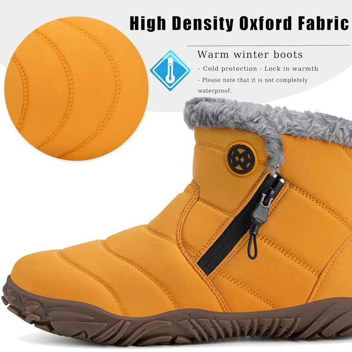 Barfussschuhe Herren Gefüttert Winterschuhe Damen Warm Winterstiefel Winter Rutschfeste Breite Zehen
