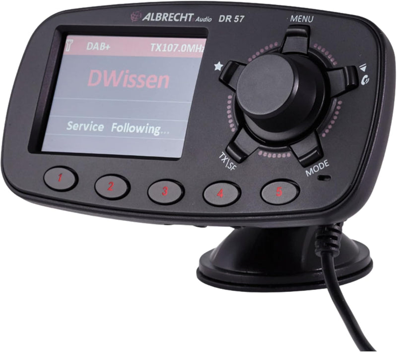 Albrecht DR 57 Adapter zum Aufrüsten von Auto-Radios, 27257, FM-Transmitter für DAB+ Sender und Blue
