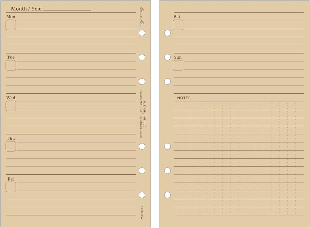 Rite In The Rain Wetterfestes Wochenkalender-Set, 12,7 x 17,8 cm, hellbraun, 65 Wochen (Nr. 9260W) 4