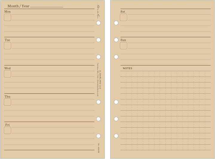 Rite In The Rain Wetterfestes Wochenkalender-Set, 12,7 x 17,8 cm, hellbraun, 65 Wochen (Nr. 9260W) 4