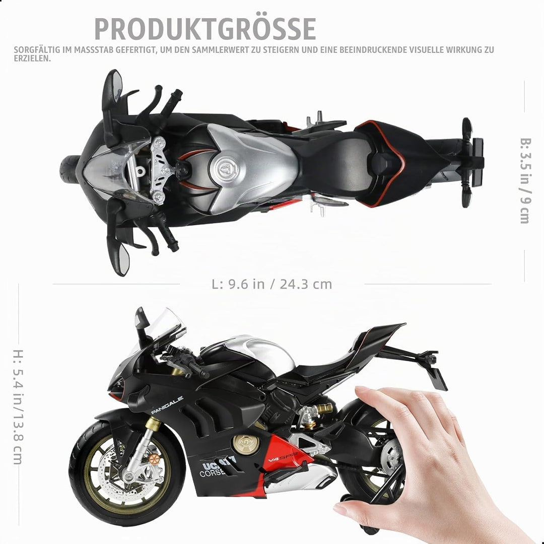 1:9 Motorrad Modell kompatibel für Ducati Panigale V4 SP2 Motor Bike Spielzeug 1:9 Motorrad Spielzeu