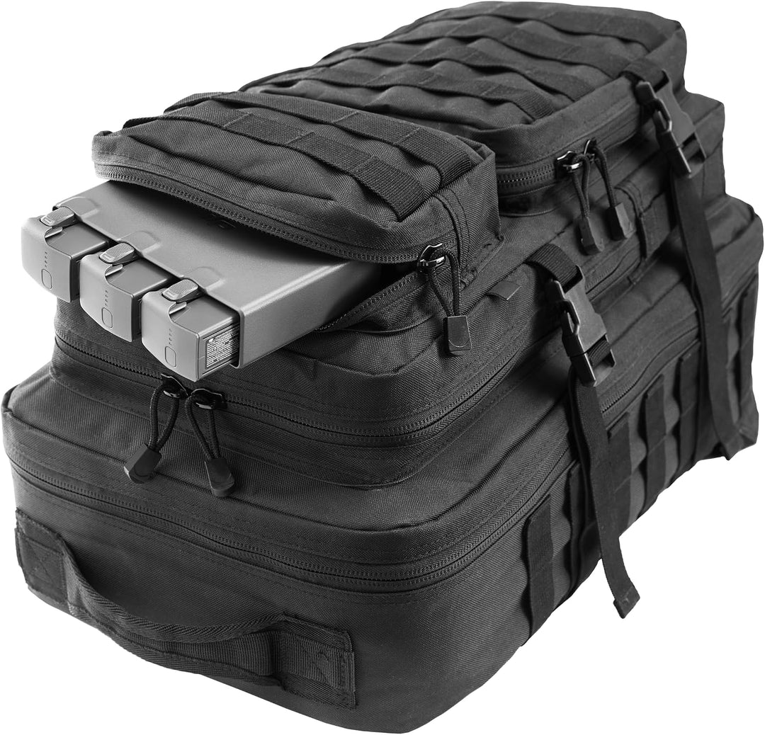 TOMcase Profi Rucksack für DJI Avata 2 Fly More Combo und viel Zubehör | Drohnenrucksack - wasserabw