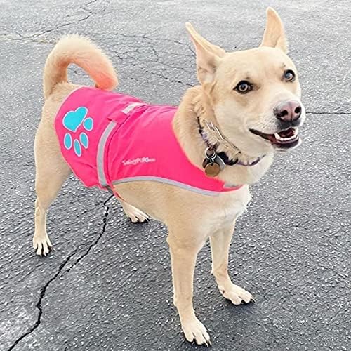 SafetyPUP XD Hund Warnweste, Grössen passen Hunde 14 lbs bis 130 lbs Rosa Mittel, Rosa Mittel