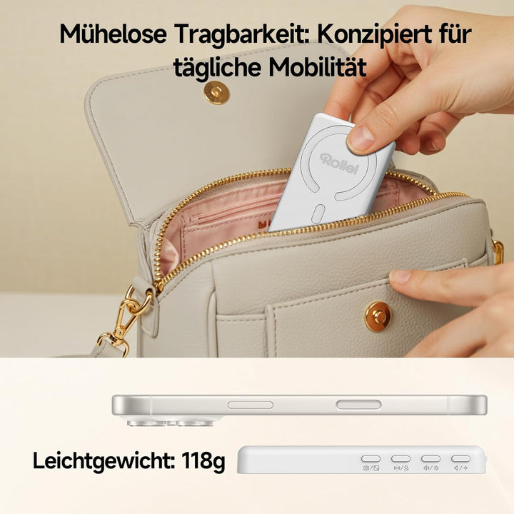 Rollei Easy Creator Selfie Monitor Handy Rückkamera Magnetisch Vlog Bildschirm Kompatibel mit Smartp