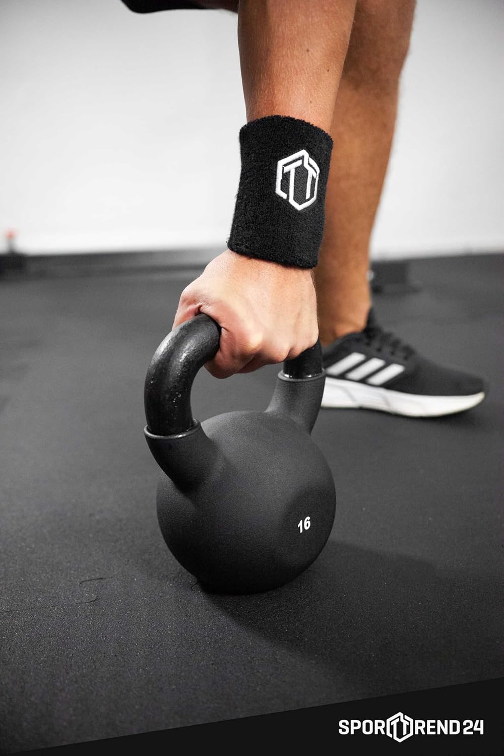 Sporttrend 24® Kettlebell Handgelenkschutz Set Schwarz | Unterarmschutz Wrist Protection