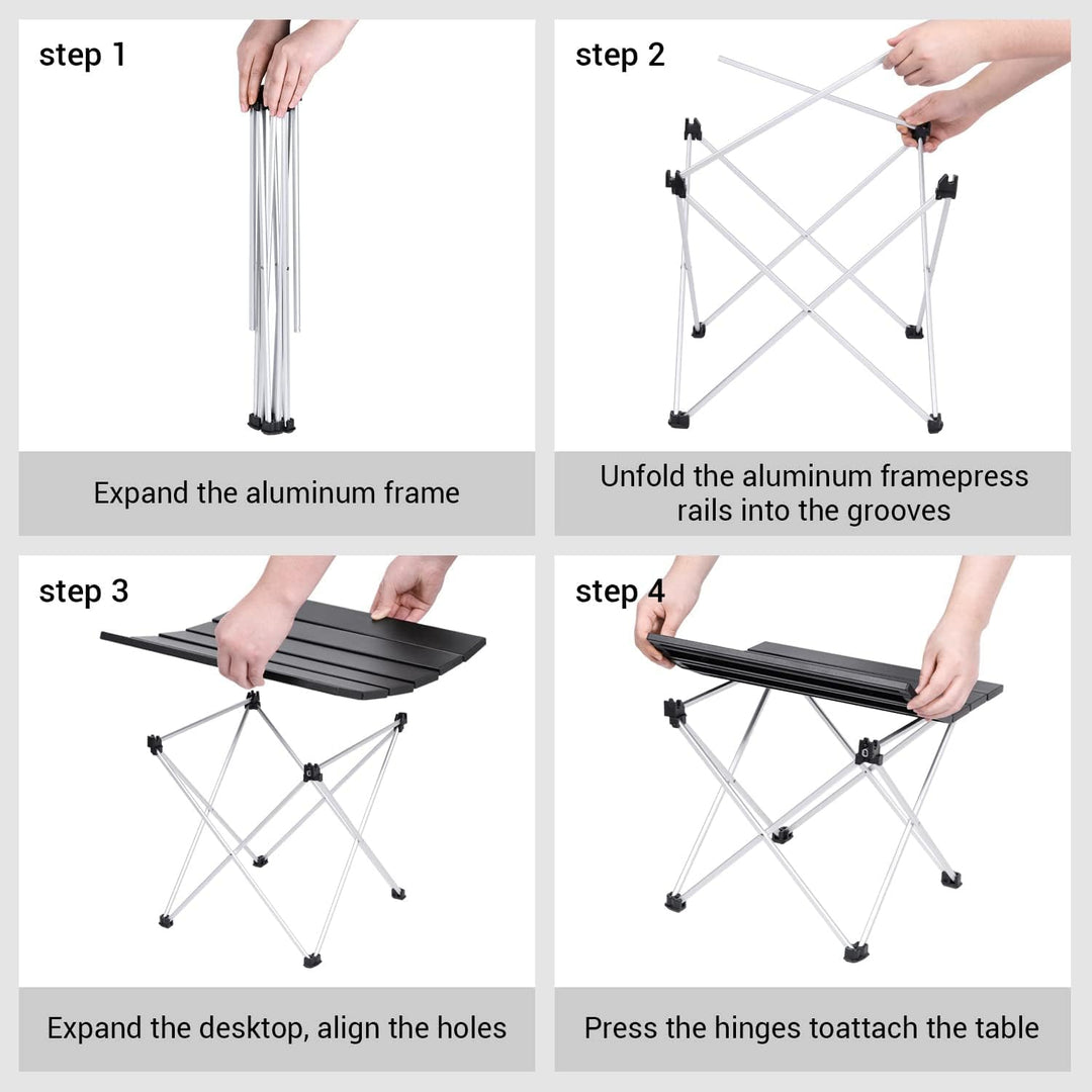 Campingtisch Klapptisch Camping, Aluminium Klapptisch Camping Tisch Faltbarer Picknick-Tisch Tragbar