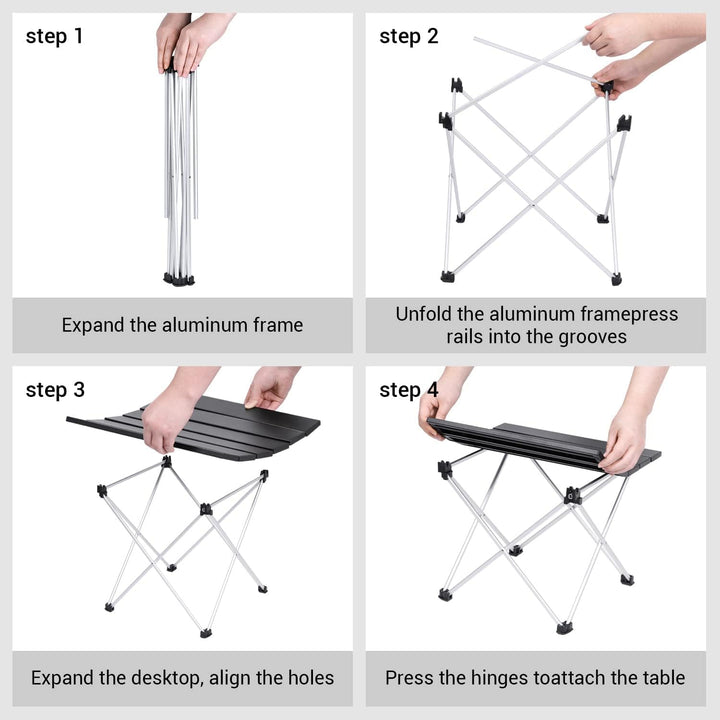 Campingtisch Klapptisch Camping, Aluminium Klapptisch Camping Tisch Faltbarer Picknick-Tisch Tragbar
