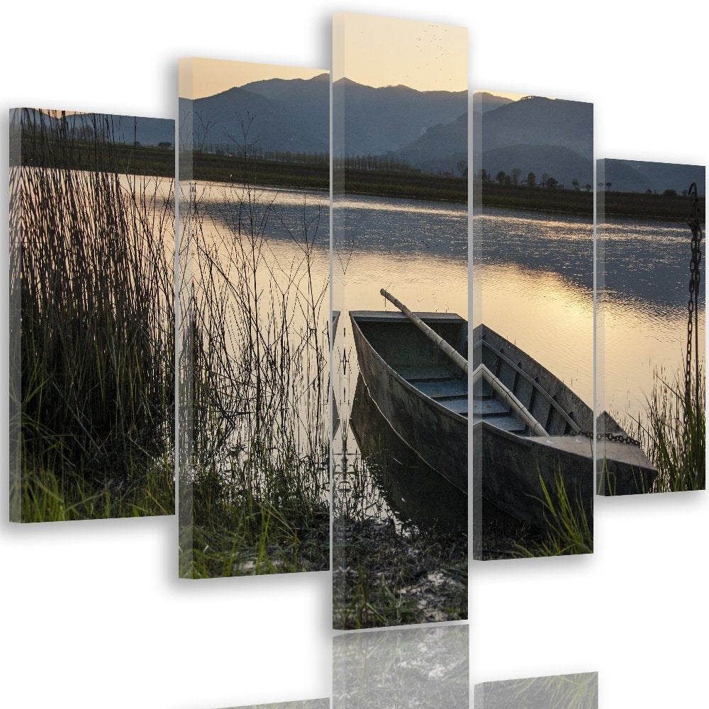 Feeby. Leinwandbild - 5 Teile - Bilder, Wand Bild, Wandbilder, Kunstdruck XXL, 5-Teilig, Typ A, 100x