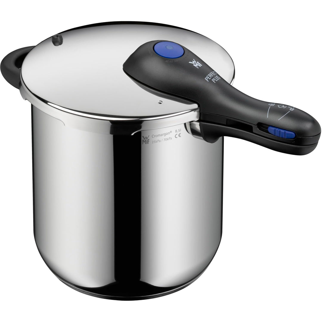 WMF Perfect Plus One Pot Schnellkochtopf Induktion 8,5l, Dampfkochtopf mit Flammschutz, grosses Koch