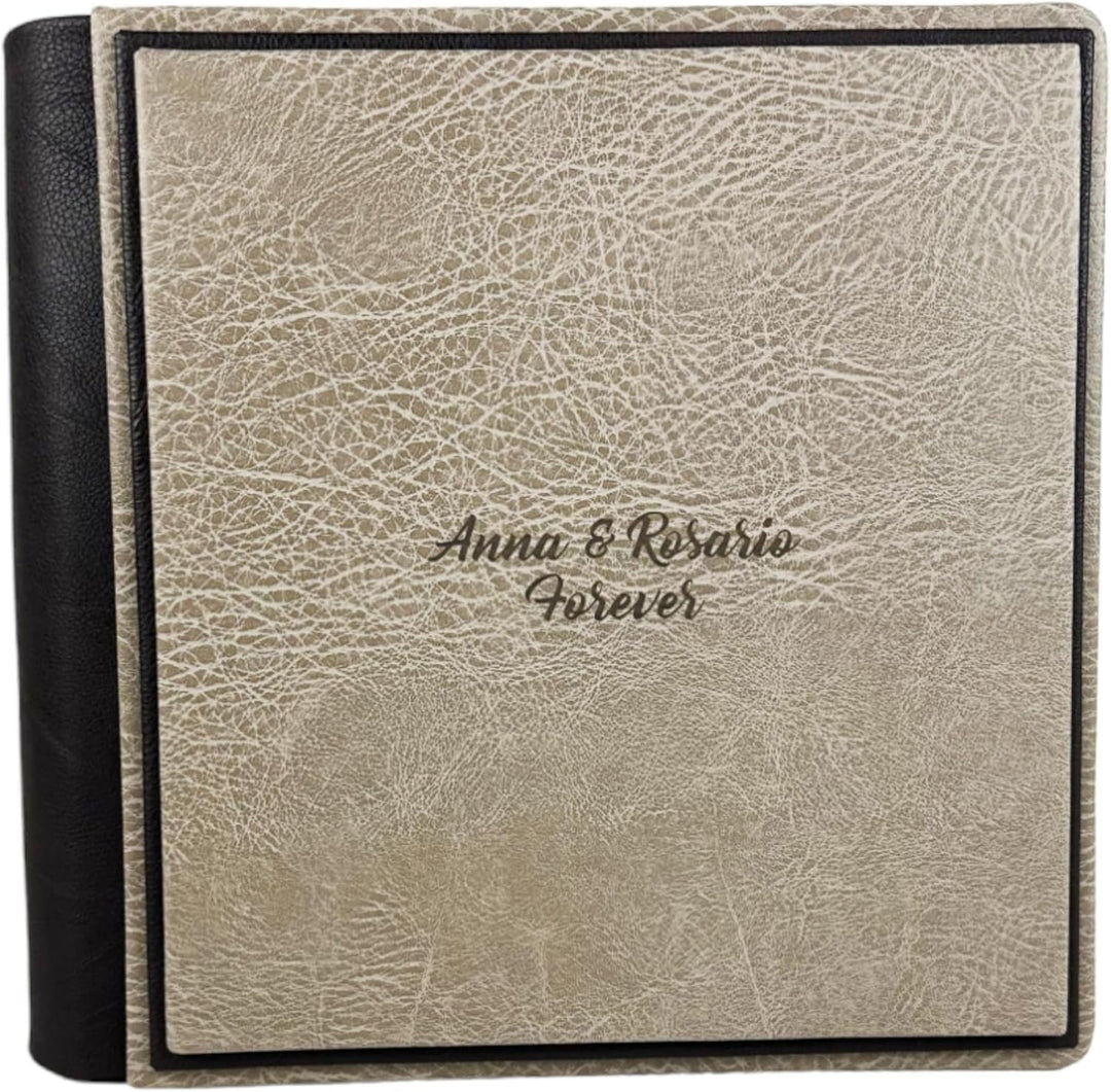 Fotoalbum - Eclissi Vintage - handgefertigte Herstellung aus Kunstleder, personalisierbar mit Gravur