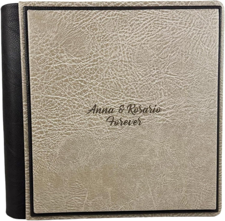 Fotoalbum - Eclissi Vintage - handgefertigte Herstellung aus Kunstleder, personalisierbar mit Gravur