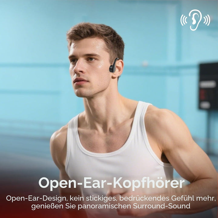 IFECCO Knochenschall Kopfhörer Schwimmen Bluetooth 6.0 - IP68 wasserdichte Open Ear KopfhöRer mit MP