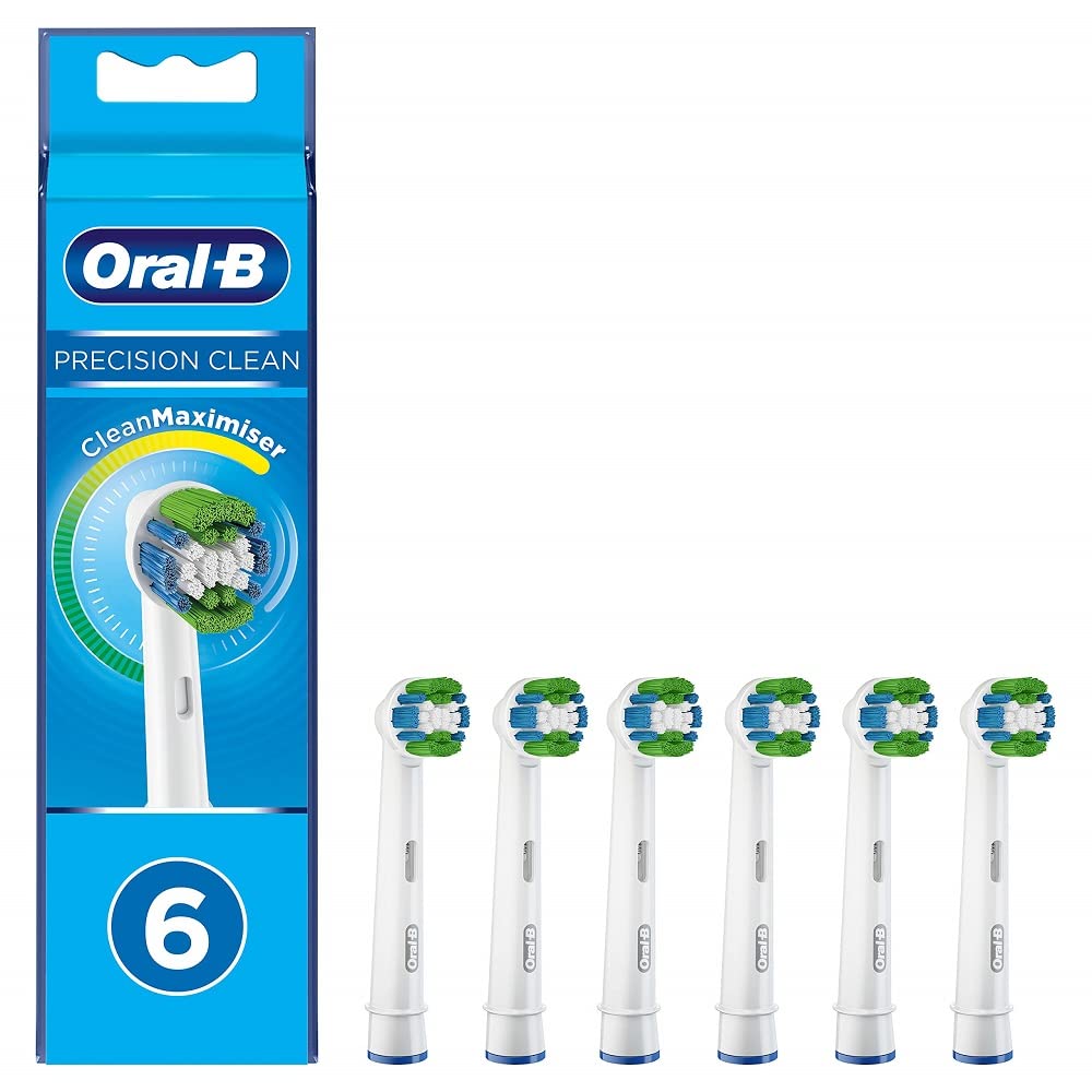 Oral-B Precision Clean Aufsteckbürsten für elektrische Zahnbürste, 6 Stück, mit CleanMaximiser-Borst