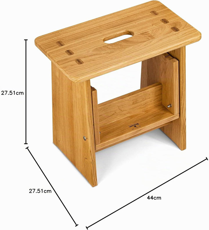 Tritthocker, Sitzhocker Holz, stabil in Eiche Natur Massivholz, für Kinder und die ganze Familie, Ei