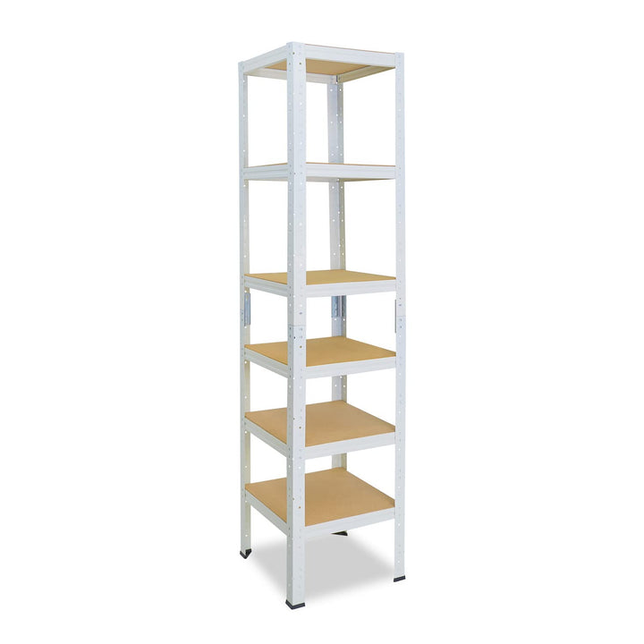 shelfplaza® 200x50x50cm Home Schwerlastregal weiss/Metallregal mit 6 Böden/Kellerregal Metall, Garag