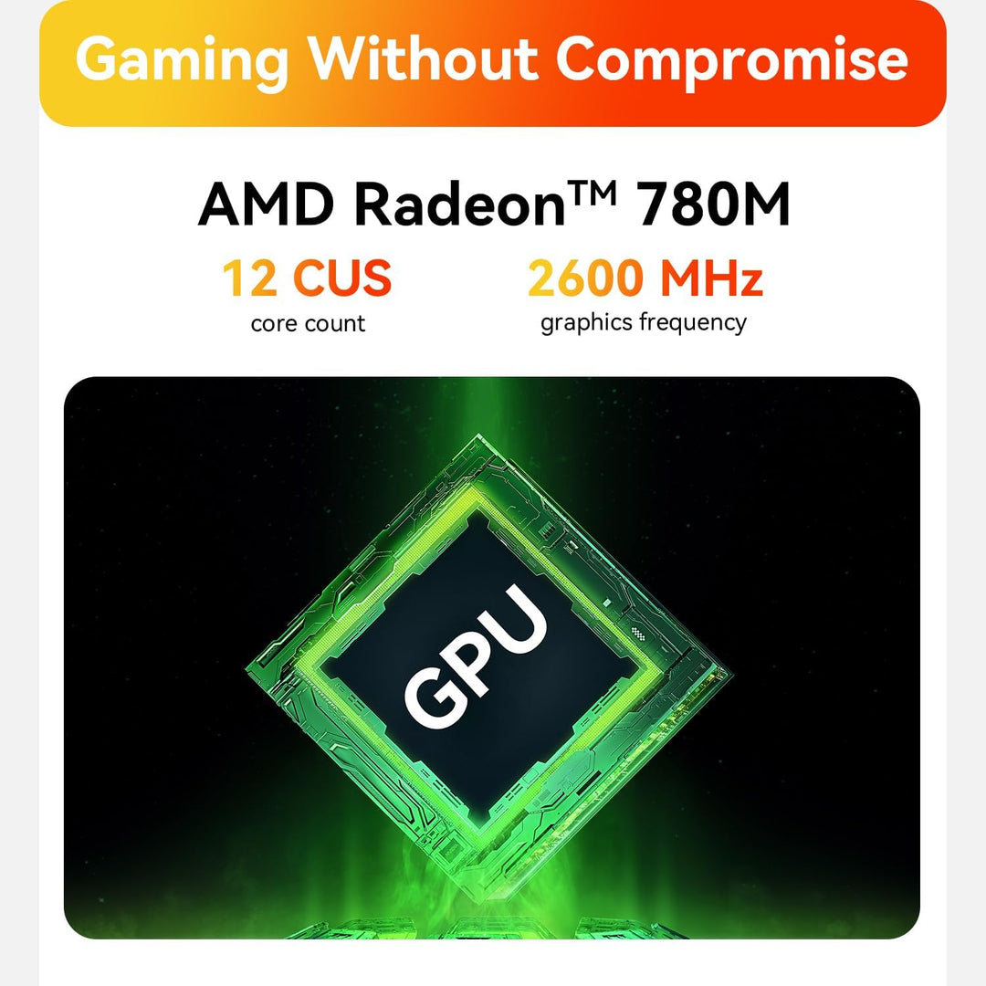 Beelink SER9 Pro Mini PC, AMD Ryzen R7 H255 (8C/16T, bis zu 4.9GHz), 32GB LPDDR5X RAM 1TB PCIe 4.0 S