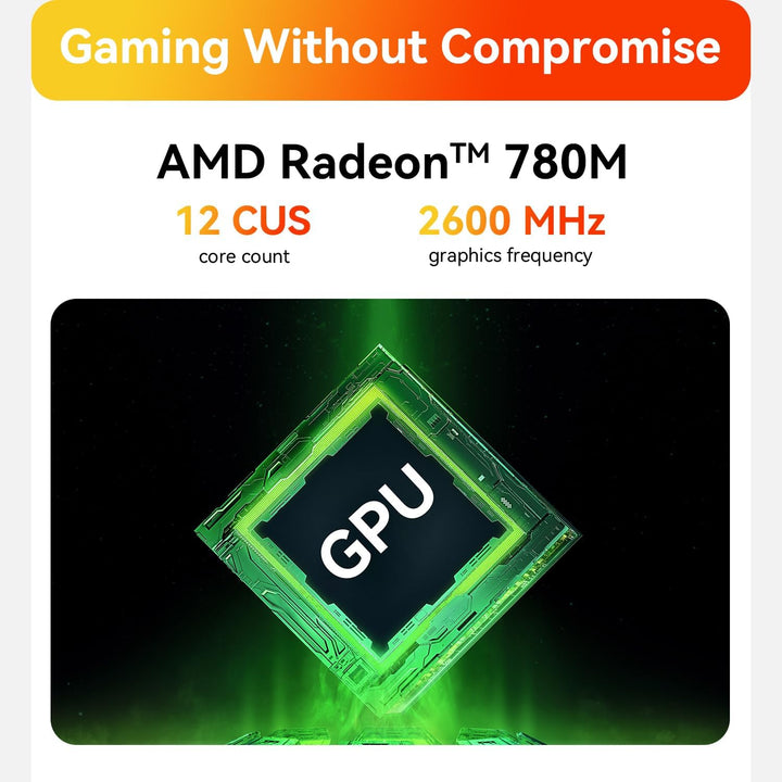 Beelink SER9 Pro Mini PC, AMD Ryzen R7 H255 (8C/16T, bis zu 4.9GHz), 32GB LPDDR5X RAM 1TB PCIe 4.0 S