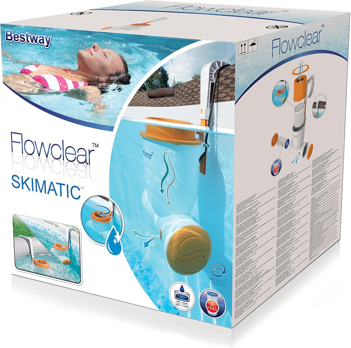 Bestway Flowclear Skimatic Einhängeskimmer/Filterpumpen-Kombination 2.574 l/h 220-240V~/50Hz, Trafo