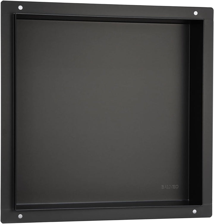Balneo Wall-Box NO Rim Black wandnische dusche Edelstahl 30x30x10 cm Duschnische wasserdicht, Flexib