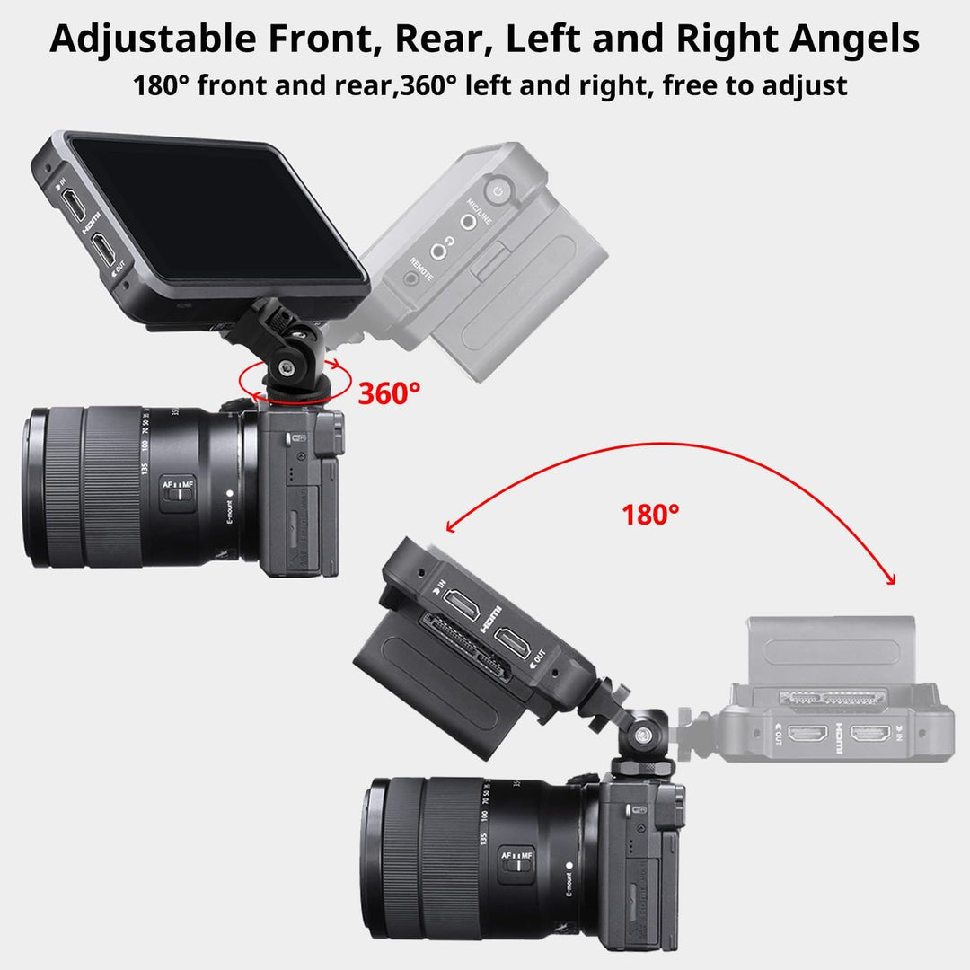 R015 Einstellbarer Kugelkopf Kamerawinkel Kaltschuh Monitor Halter mit 1/4 Zoll Schraube Anwendbare