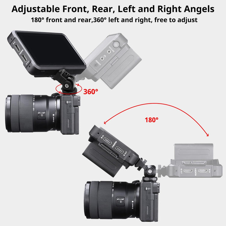 R015 Einstellbarer Kugelkopf Kamerawinkel Kaltschuh Monitor Halter mit 1/4 Zoll Schraube Anwendbare