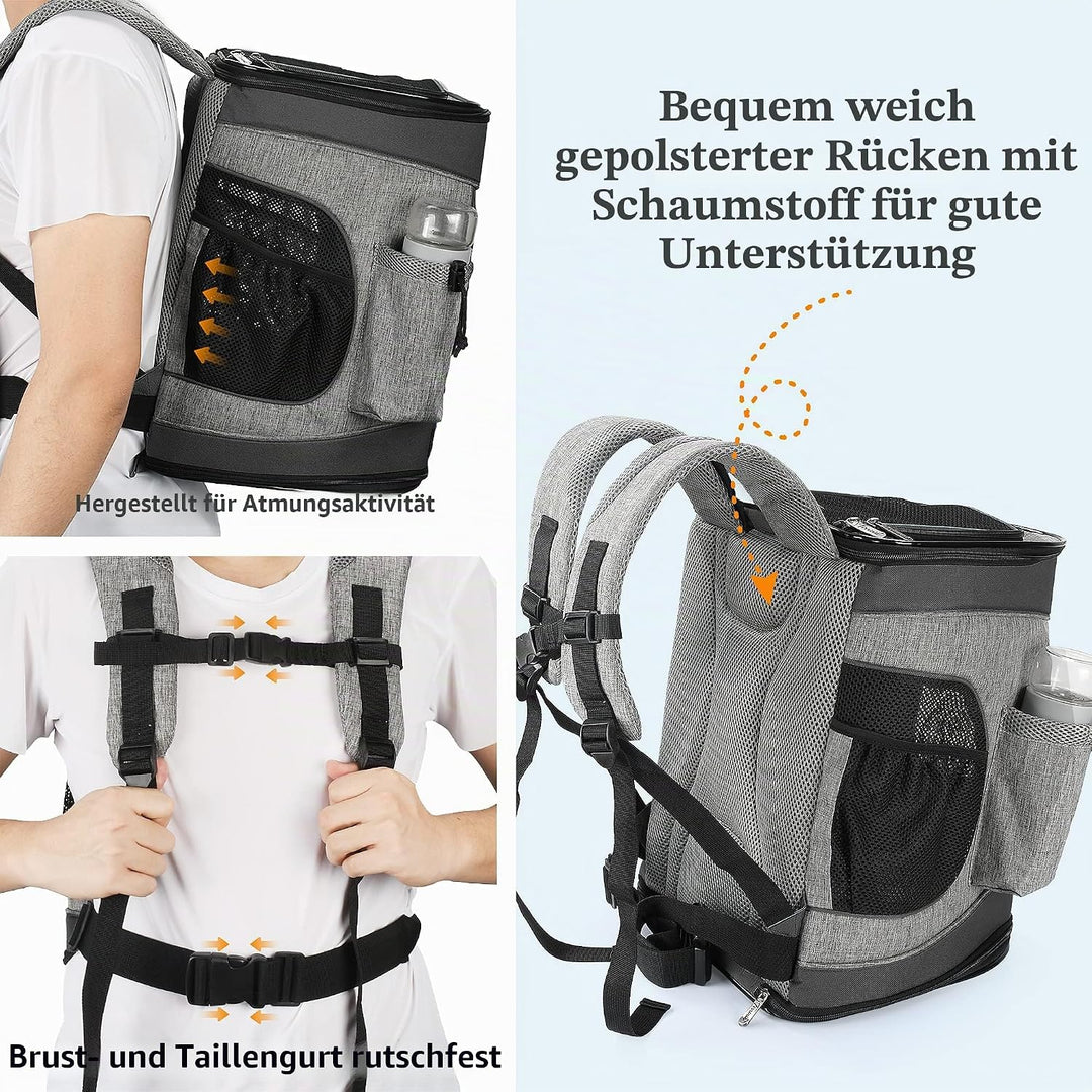 Kato Tirrinia Haustier Hund Träger Rucksack, Haustier Tragetasche mit Mesh für mittelgrosse Hunde Ka