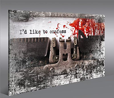 islandburner Bild Bilder auf Leinwand I Confess Modern Street Art 1p XXL Poster Leinwandbild Wandbil