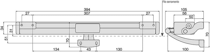 LIWIN L20 Comunello Elektrischer Kettenantrieb für Vasistas Fenster und Vorsprung WEISS