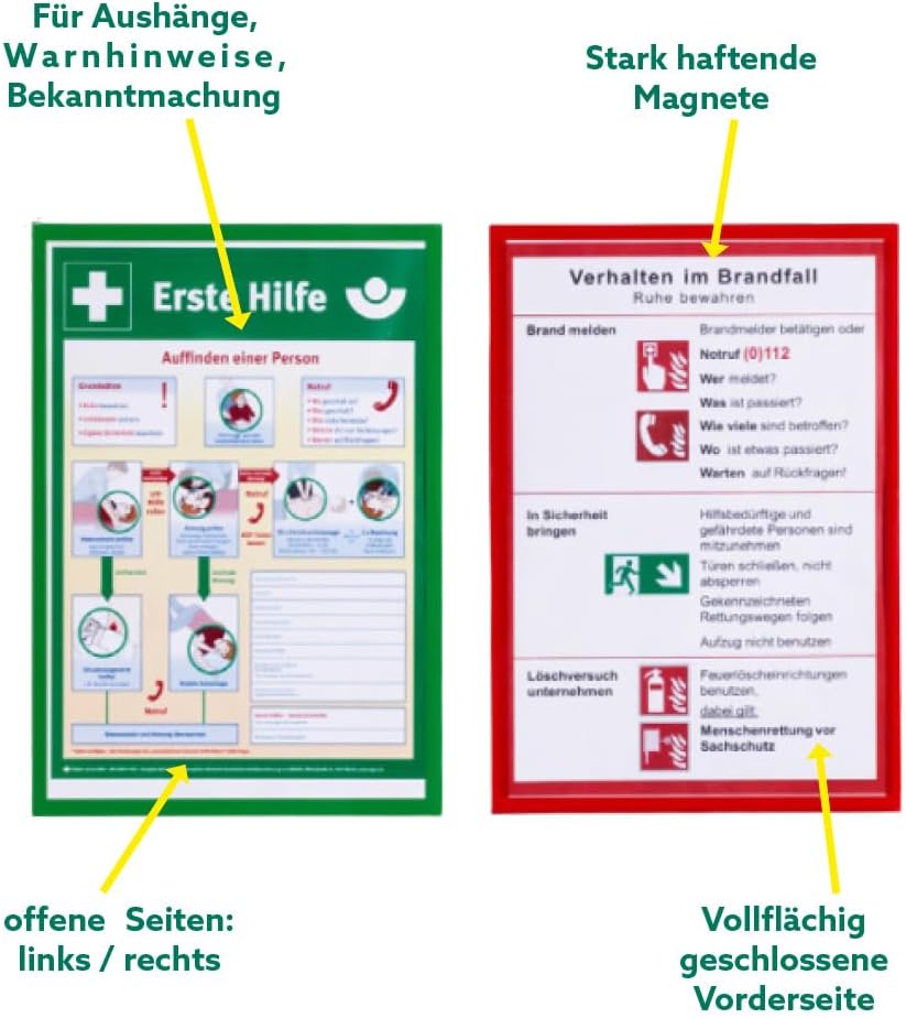 Krog Informationstafeln - magnetisch, DIN A3 quer, 10 Stück transparent