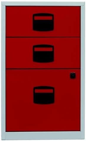 Bisley Home Beistellschrank PFA, 2 Universalschubladen, 1 HR-Schublade, Metall, 506 Korpus Lichtgrau
