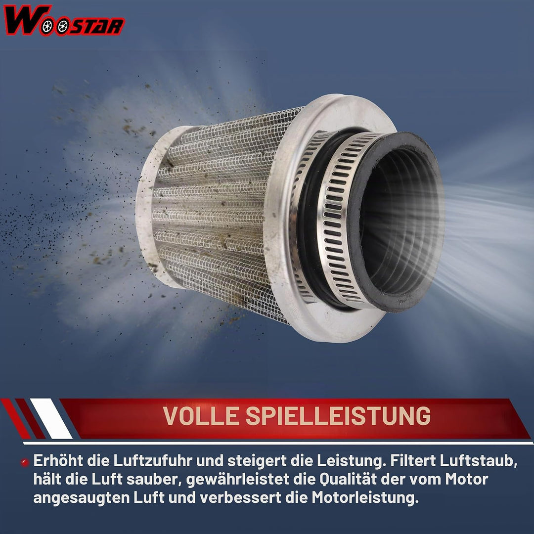 WOOSTAR PD24J Vergaser mit 42mm Luftfilter Ansaugstutzen Ersatz für 4 Stroke GY6 125ccm 150ccm Taota