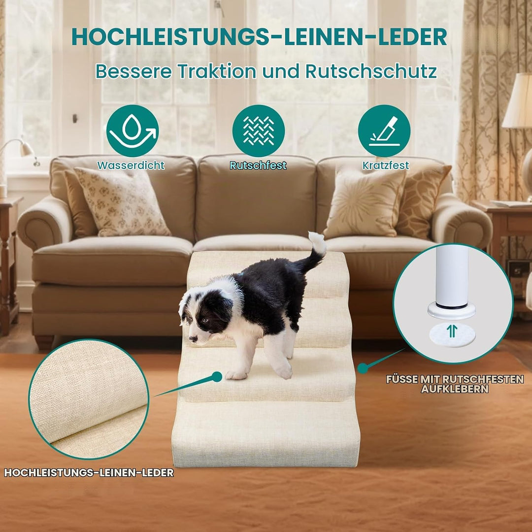 Hundetreppe rutschfeste Hunderampe Weiche Haustiertreppe Höhenverstellbar Mehrstufig wählbar Haustie