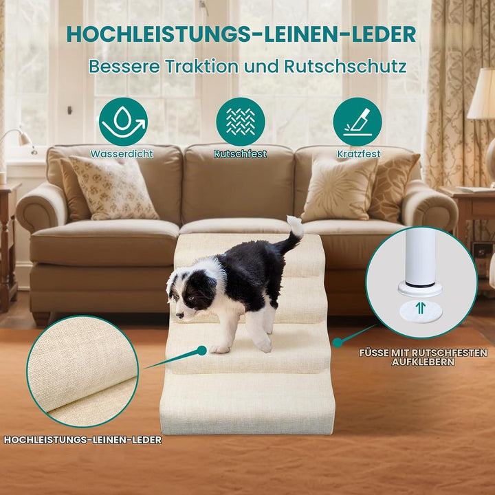 Hundetreppe rutschfeste Hunderampe Weiche Haustiertreppe Höhenverstellbar Mehrstufig wählbar Haustie