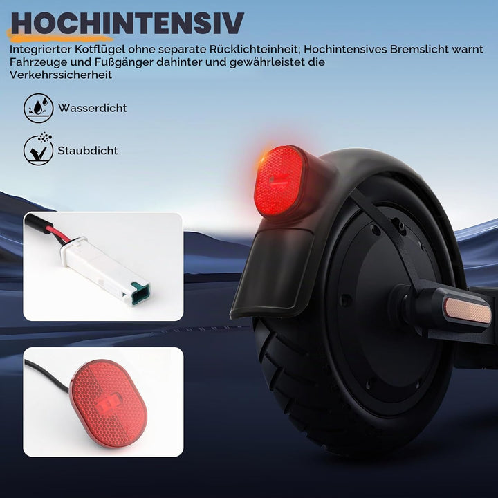 Hinterer Kotflügel + LED-Rücklicht-Kit für Xiaomi Scooter 4 Pro &amp; 2nd Gen, Integriertes Set Ohne Zus