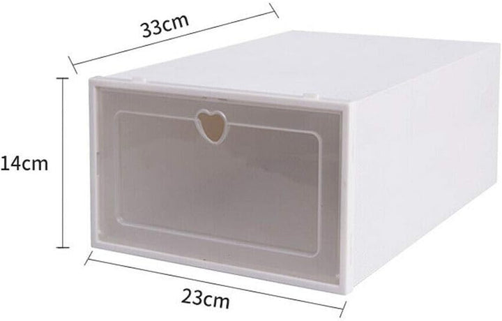 TFCFL 20x Schuhboxen Schuhbox Stapelbox Aufbewahrungsbox, stapelbar und faltbar,durchsichtig,aus Pla
