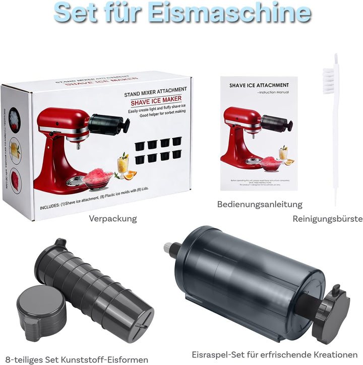 Rasiereis-Aufsatz für KitchenAid 4.5-5 Quart Kippkopf-Standmixer von MMOBIEL – Ice Maker mit Einstel