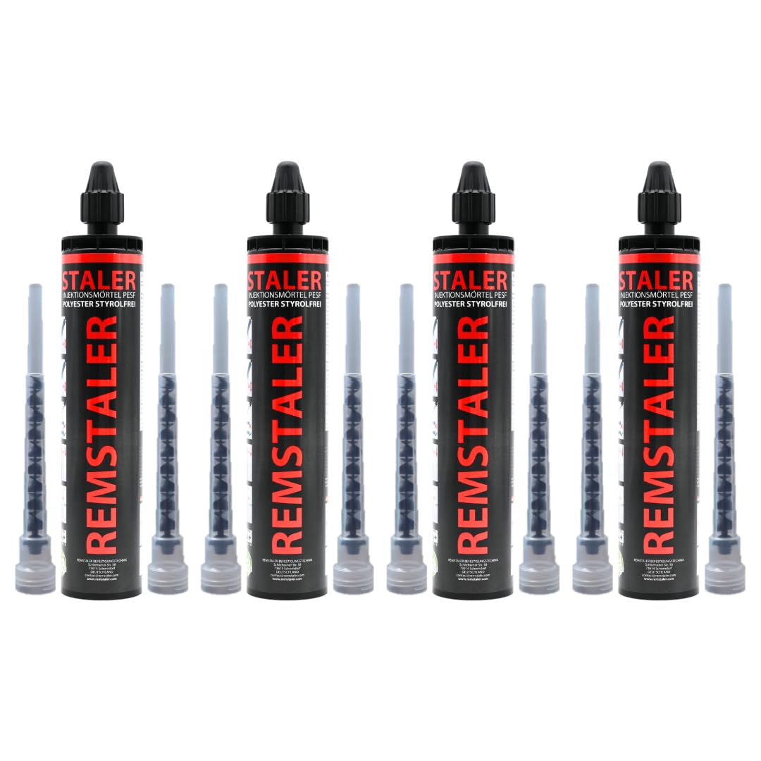 4x Remstaler VERBUNDMÖRTEL 300ml | -HÖCHSTE QUALITÄT- made in GERMANY | Injektionsmörtel | Montagemö